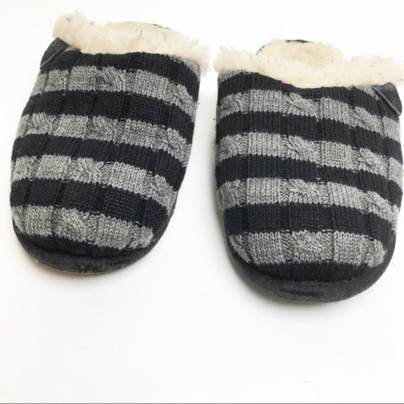 UGG Scuffette Sheepskin Gray/Black Stripe Slippers - Picture 2 of 6